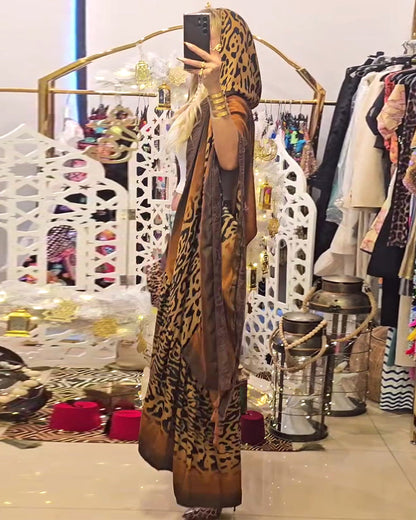 Andrea's™ | Mantel Batwing-Ärmel Leopardenmuster