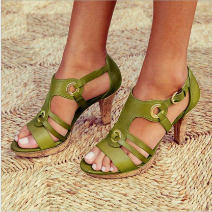 Andrea's™ | Damen Sandalen in Uni-Farbe