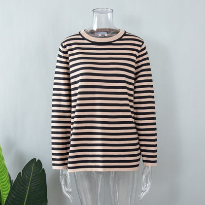 Andrea's™ | Gestreiftes Strickshirt mit Rundhalsausschnitt