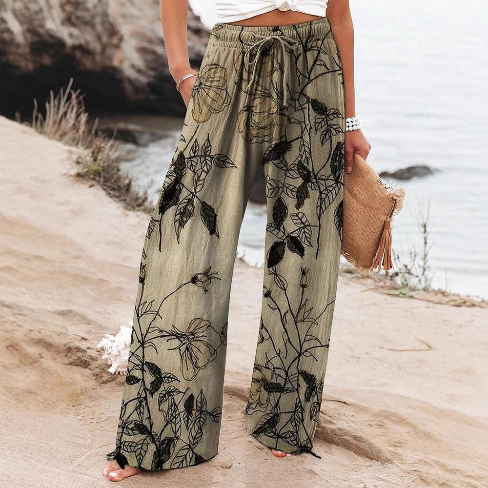 Floral High Waist Yoga Pants by Andrea Serena