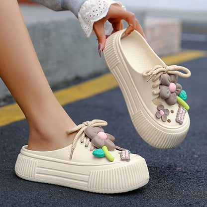 Andrea's™ | Damen Atmungsaktive Hausschuhe mit Blumenverzierung