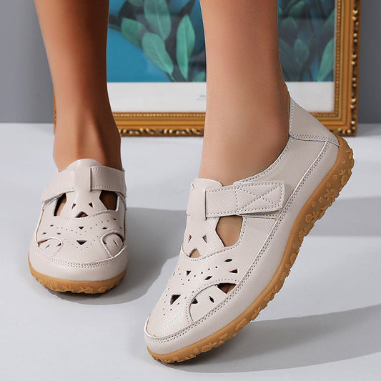 Hollowed Comfort Flat Sandals by Andrea Serena