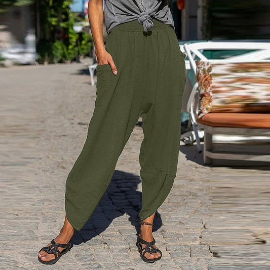 Relaxed Fit Andrea Serena Cotton Casual Pants