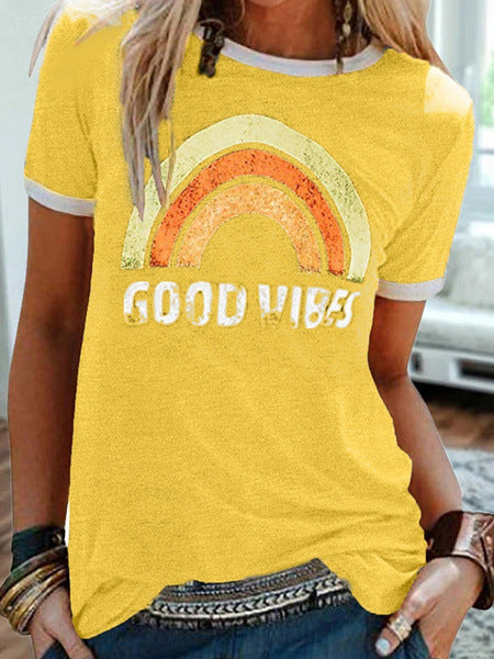 Andrea's™ | Kurzärmeliges T-Shirt mit Rundhalsausschnitt