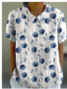 Andrea's™ | Bedruckte Bluse mit Rundhalsausschnitt