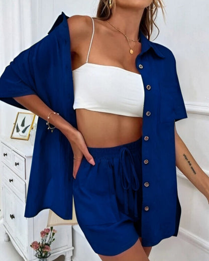 Schickes Andrea Serena Hemd- und Shorts-Set