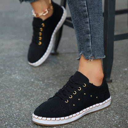 Andrea Serena Canvas-Sneaker mit Leopardenmuster