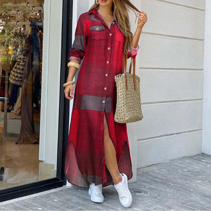 Hemdblusenkleid von Andrea Serena mit lebendigem Print