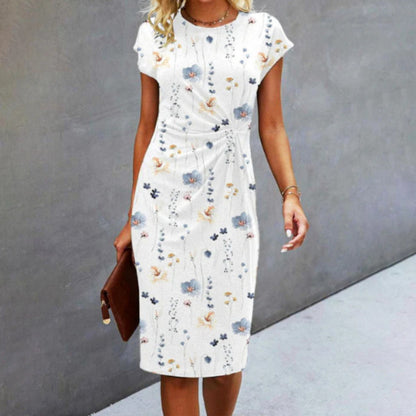 Andrea's™ | Plissiertes Minikleid mit Rundhalsausschnitt
