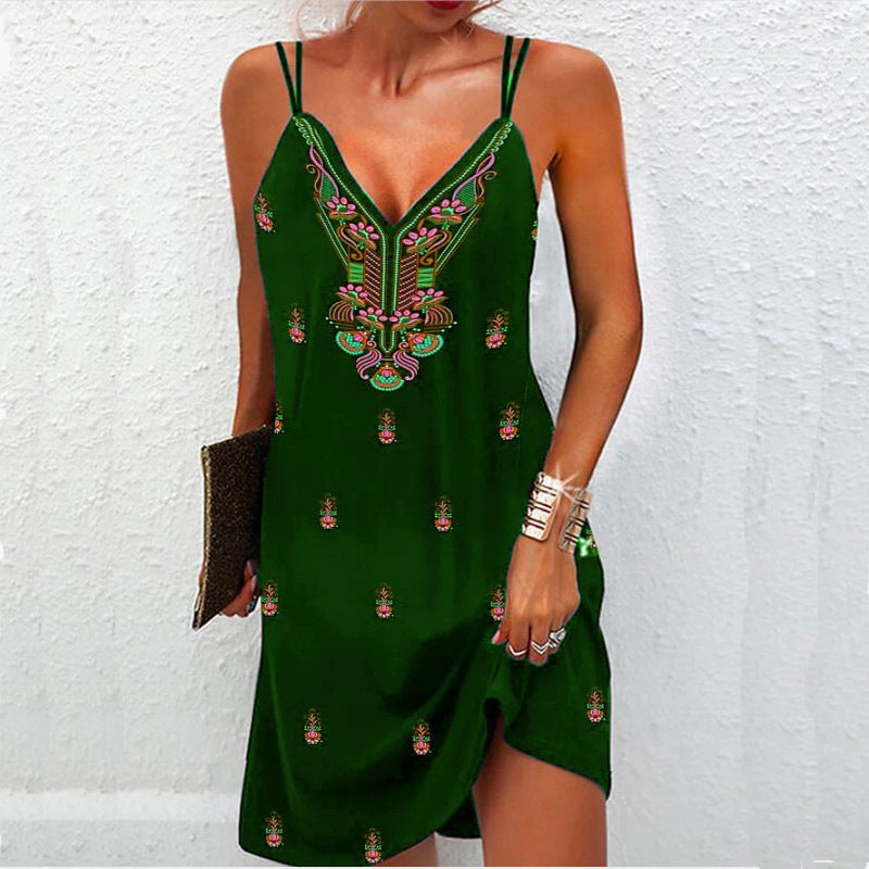 Boho-Kleid mit V-Ausschnitt aus der Sommerkollektion von Andrea Serena