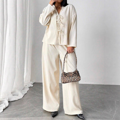 Elegant Apricot Lounge Set Andrea Serena Womenswear