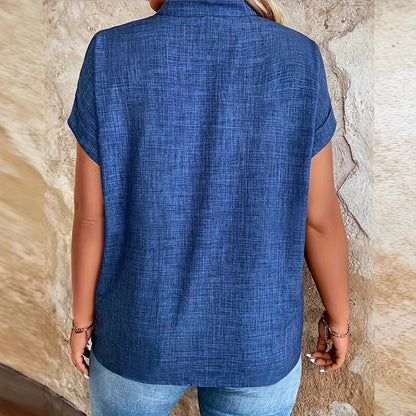 Elegante Andrea Serena Bluse mit V-Ausschnitt und Fledermausärmeln