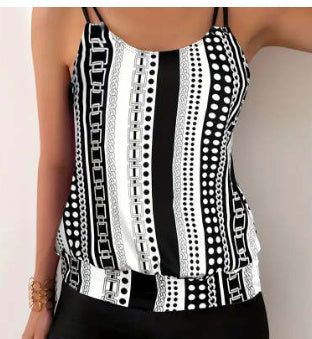 Andrea's™ | Gemusterter Tankini mit Shorts