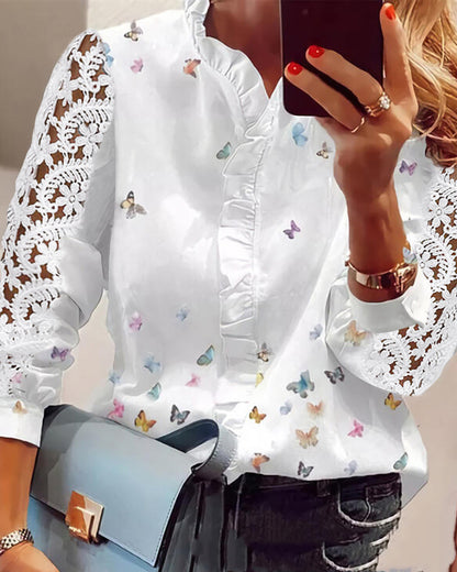 Andrea's™ | Bluse mit Spitzenverzierung
