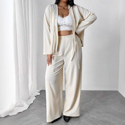 Elegantes Lounge-Set in Apricot von Andrea Serena Womenswear