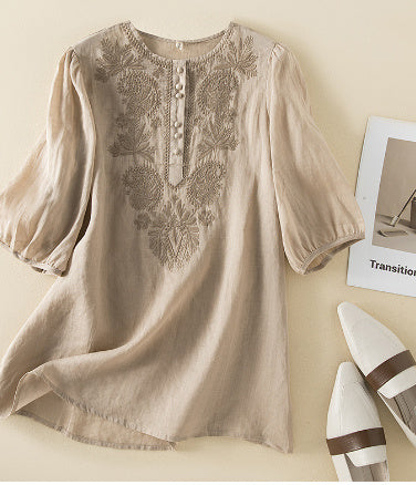 Andrea's™ | Bluse im Vintage-Look mit lockerem Design