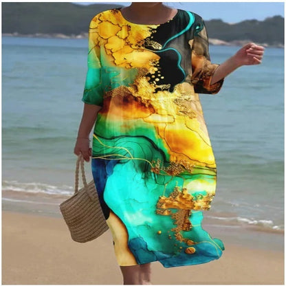 Andrea's™ | Bequemes geblümtes Sommer-Maxikleid
