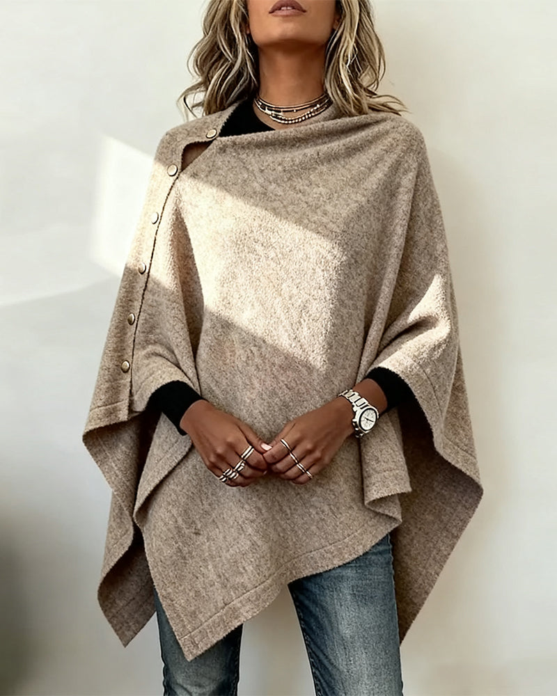 Andrea's™ | Pullover Mit Cape-Design, Modischem Ambiente Und Asymmetrischem Schnitt