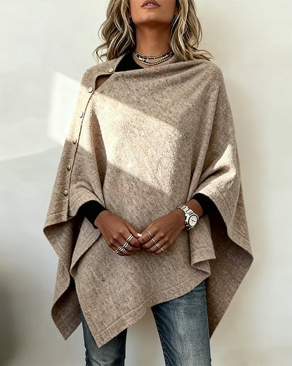 Andrea's™ | Pullover Mit Cape-Design, Modischem Ambiente Und Asymmetrischem Schnitt