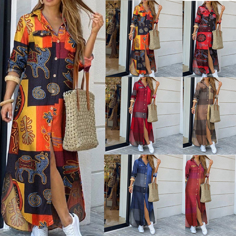 Vibrant Print Andrea Serena Shirt Dress