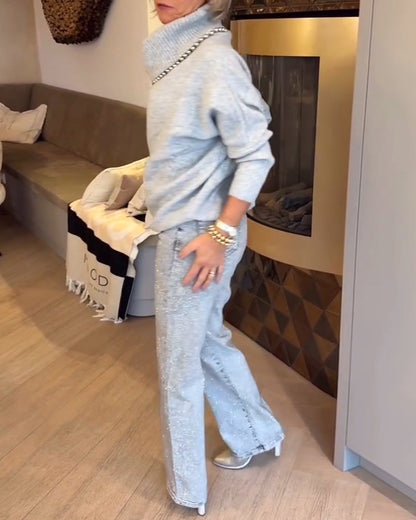 Andrea's™ | Pullover modisch Rollkragen vielseitig