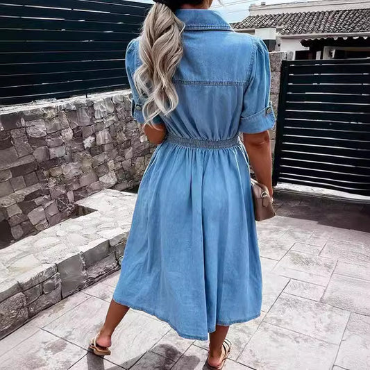 Andrea's™ | Klassisches Jeanskleid mit Knopfleiste