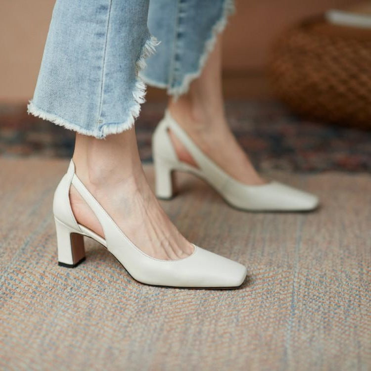 Elegant Block Heel Pumps by Andrea Serena