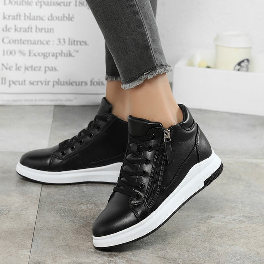 Sleek Leather Sneakers Andrea Serena Board Shoes