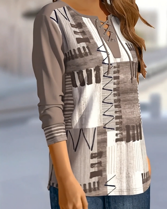 Andrea's™ | Top stylisches Kreuzband Karoprint