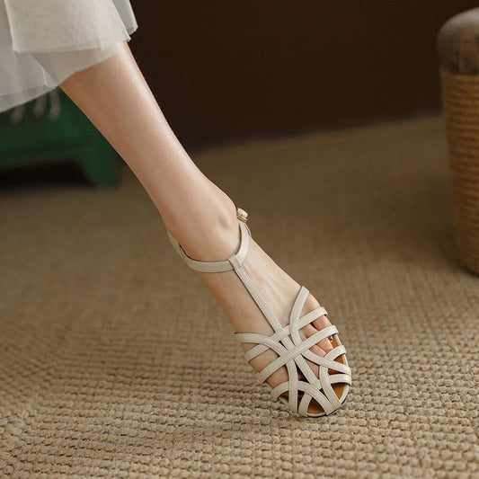 Andrea's™ | Modische Französische Sandalen mit niedrigem Absatz