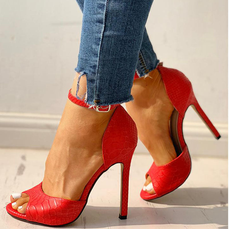 Elegante Peep-Toe-Heels von Andrea Serena