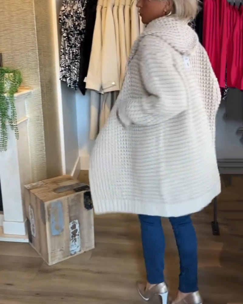 Andrea's™ | Feste Farbe Strickjacke