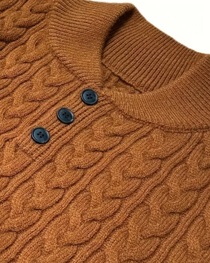 Andrea's™ | Pullover Stehkragen Zopfmuster