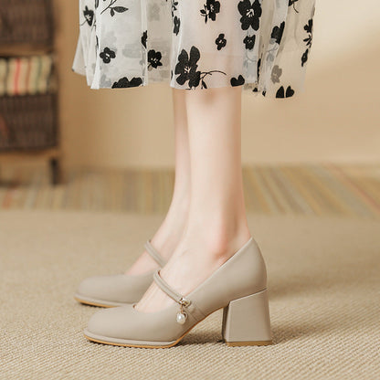 Elegante High Heels mit klobigem Absatz von Andrea Serena