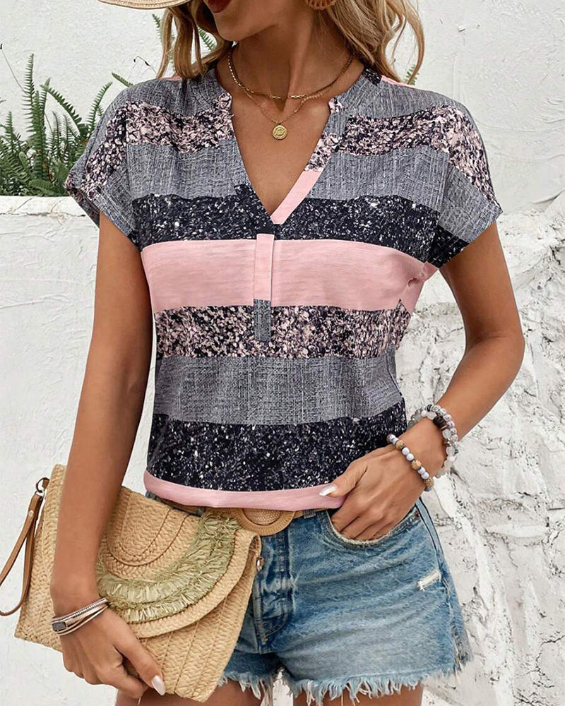 Andrea's™ | T-Shirt V-Ausschnitt Kurzarm