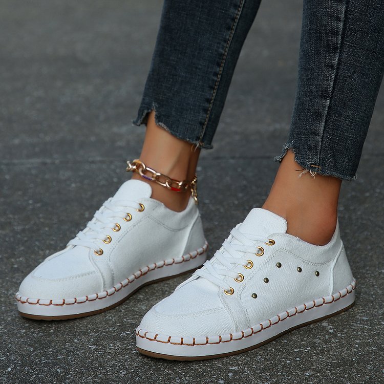 Andrea Serena Canvas-Sneaker mit Leopardenmuster