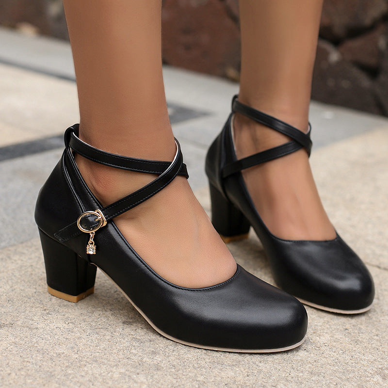 Elegante Mary Janes mit Blockabsatz von Andrea Serena