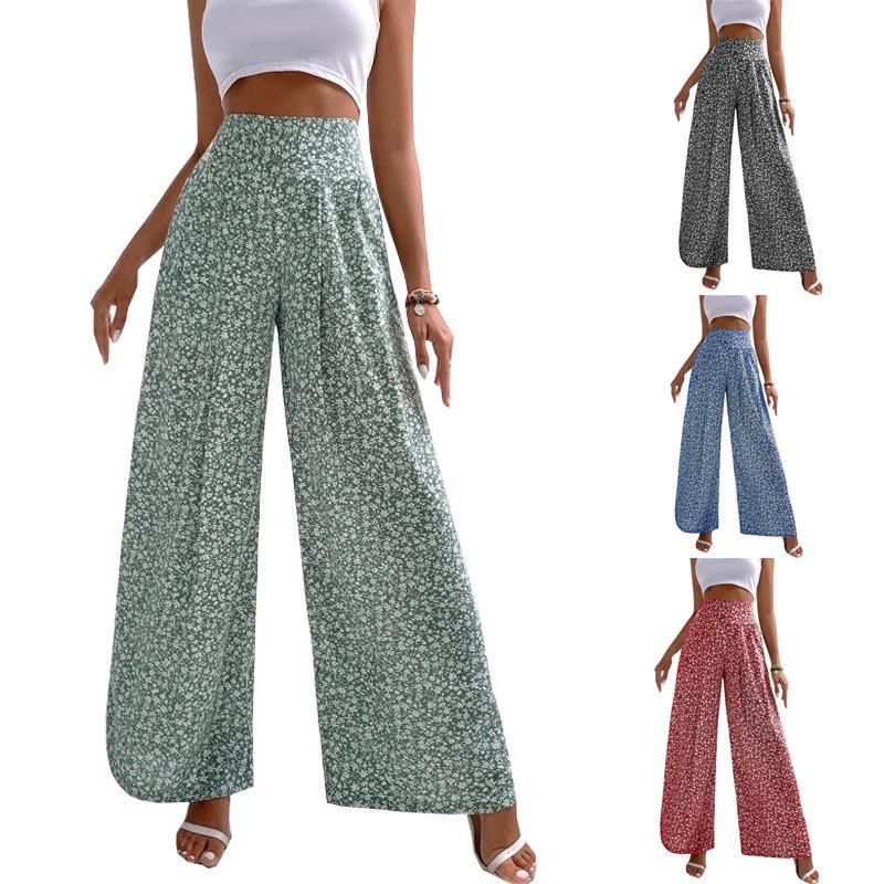 Floral Wide Leg Andrea Serena Casual Pants