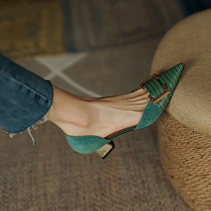 Andrea's™ | Damen High Heels mit spitzer Zehenpartie und Schnalle