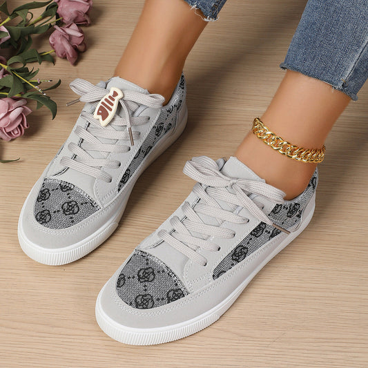 Floral Embroidered Andrea Serena Casual Sneakers