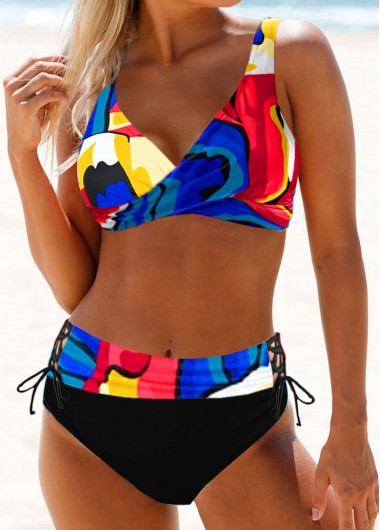 Leuchtender High-Waist-Bikini von Andrea Serena