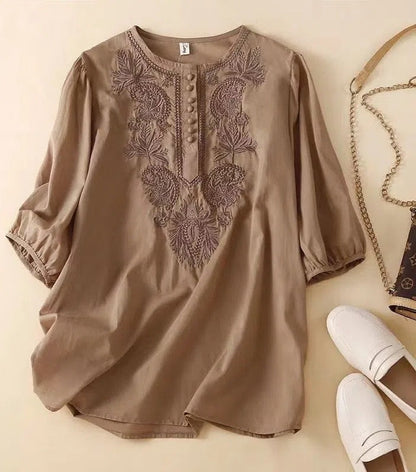 Andrea's™ | Bluse im Vintage-Look mit lockerem Design