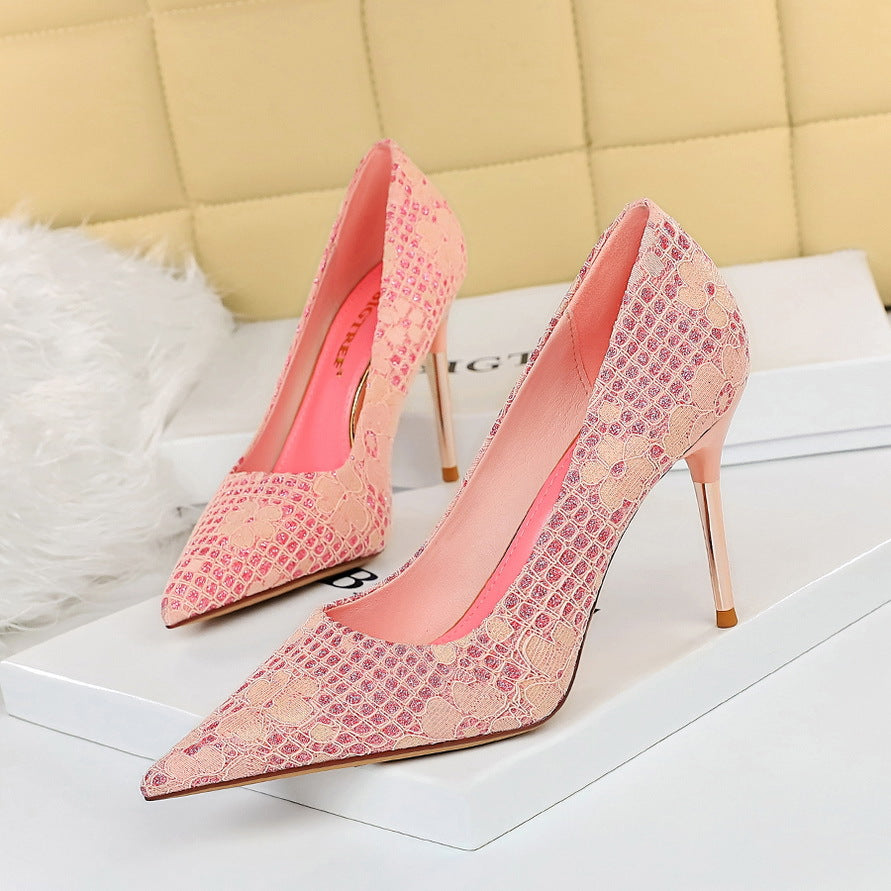 Elegante Pailletten-Stiletto-Pumps von Andrea Serena