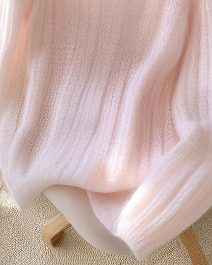 Andrea's™ | Eleganter Uni-Pullover mit V-Ausschnitt