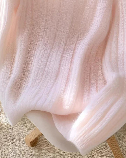 Andrea's™ | Eleganter Uni-Pullover mit V-Ausschnitt