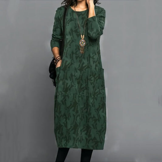 Andrea's™ | Rundhals A-Linien Kleid mit Taschen