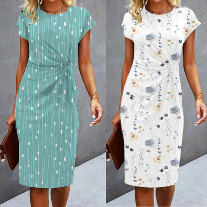 Andrea's™ | Plissiertes Minikleid mit Rundhalsausschnitt