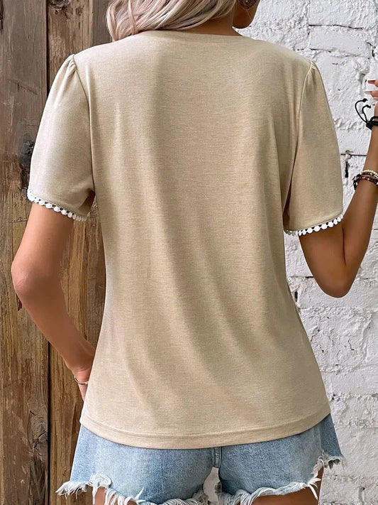 Schickes Andrea Serena Sommer-T-Shirt mit Tulpenärmeln
