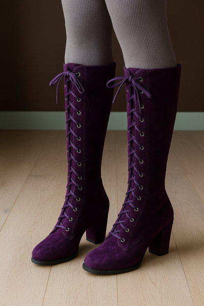 Andrea's™ | Modische Reitstiefel mit Schnürung vorne