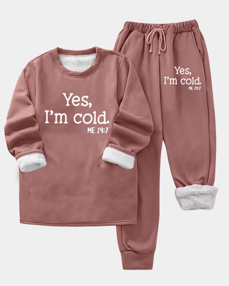 Andrea's™ | Freizeithose aus Fleece mit Buchstaben-Print